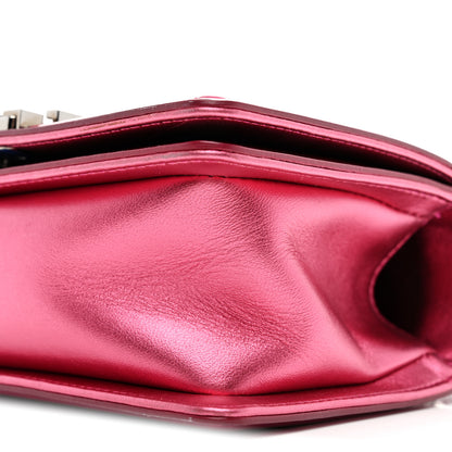 Chanel Metallic Patent Calfskin Quilted Small Boy Flap Pink 10 of 10