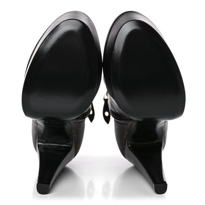 Louis Vuitton Calfskin Monogram Afterglow Platform Ankle Boots 39 Black 5 of 7