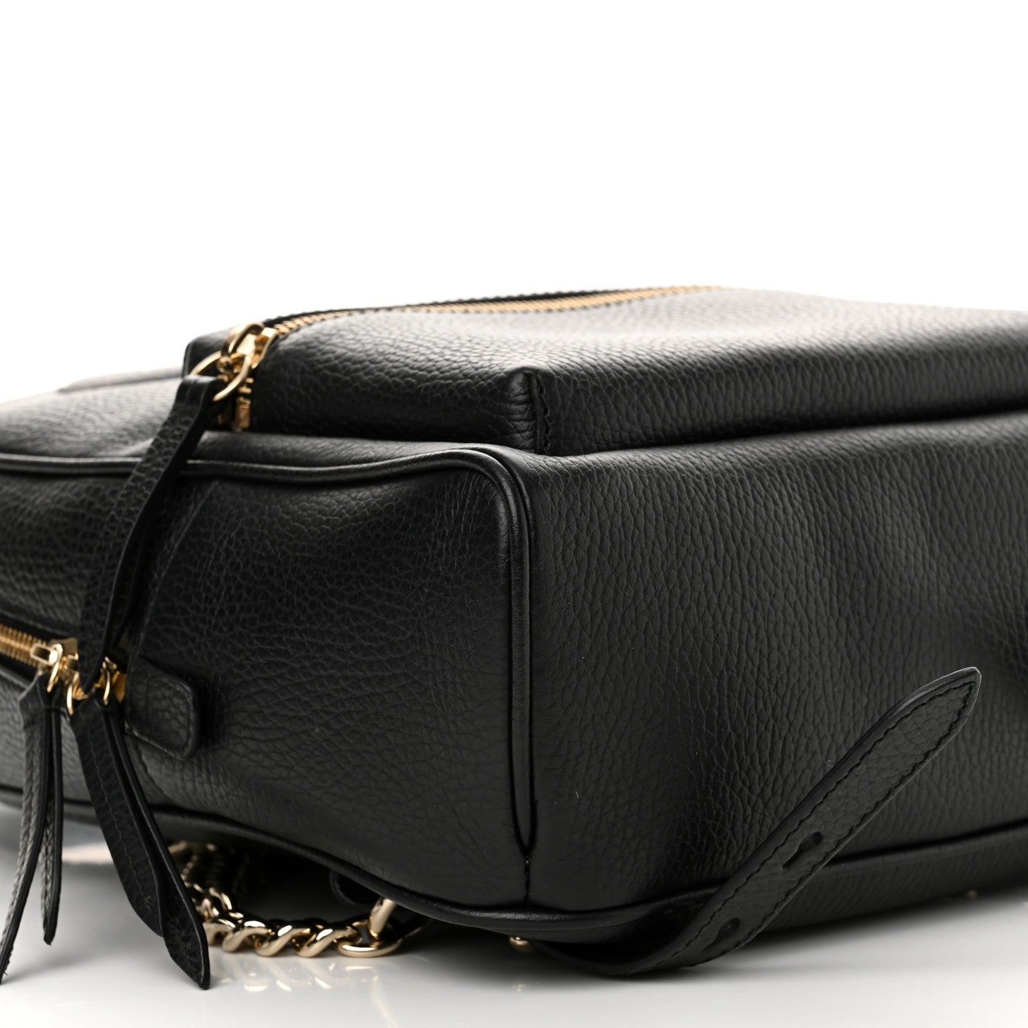 Gucci Pebbled Calfskin Soho Chain Backpack Black 9 of 11