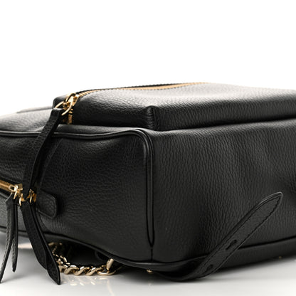 Gucci Pebbled Calfskin Soho Chain Backpack Black 9 of 11