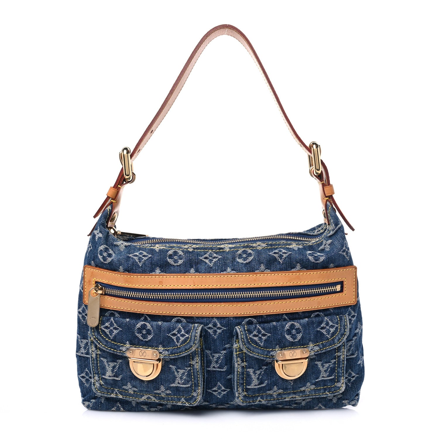product image of LOUIS VUITTON Monogram Denim Baggy PM Blue FASHIONPHILE