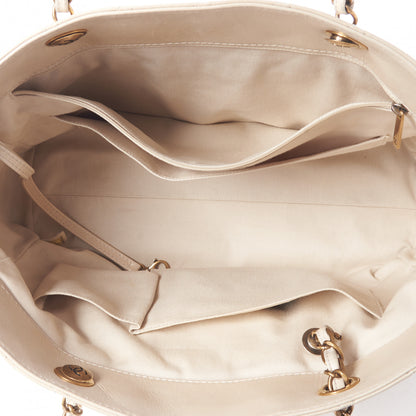 Chanel Glazed Calfskin Quilted Large Front Pocket Tote Beige 6 of 8