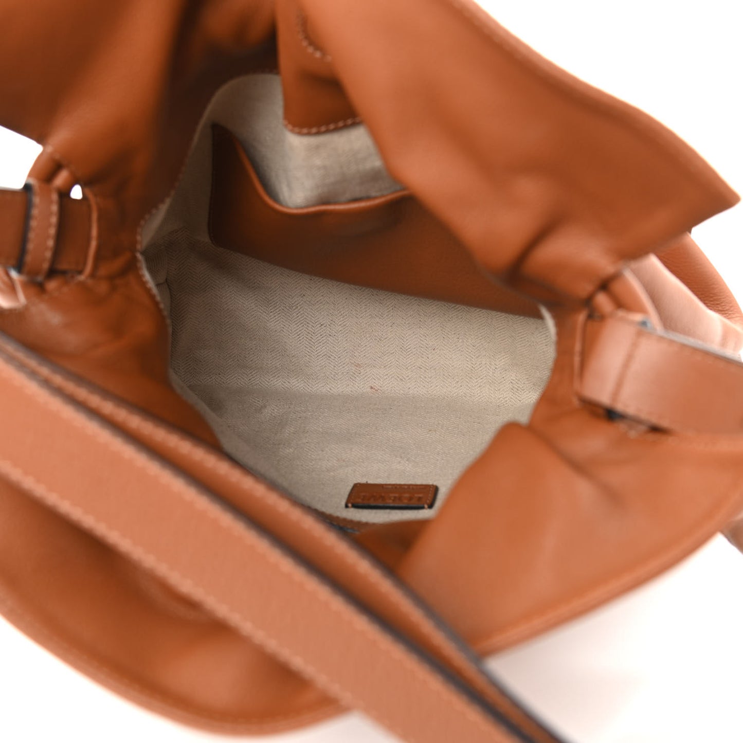 Calfskin Small Flamenco Knot Bag Caramel