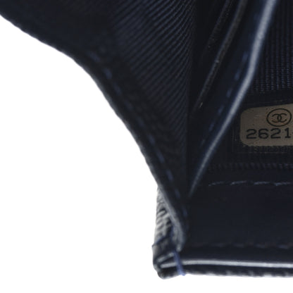 Chanel Caviar Quilted Large Gusset Flap Wallet Navy 7 of 7