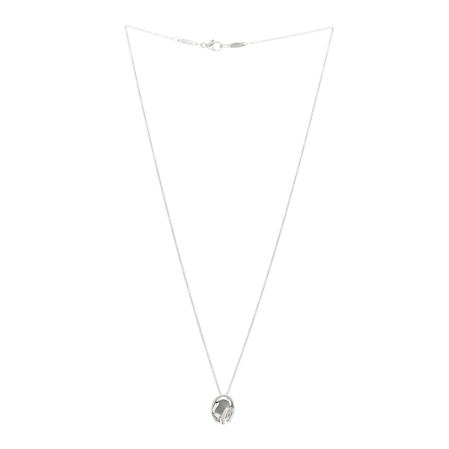 Platinum Elsa Peretti Cancer Zodiac Pendant Necklace