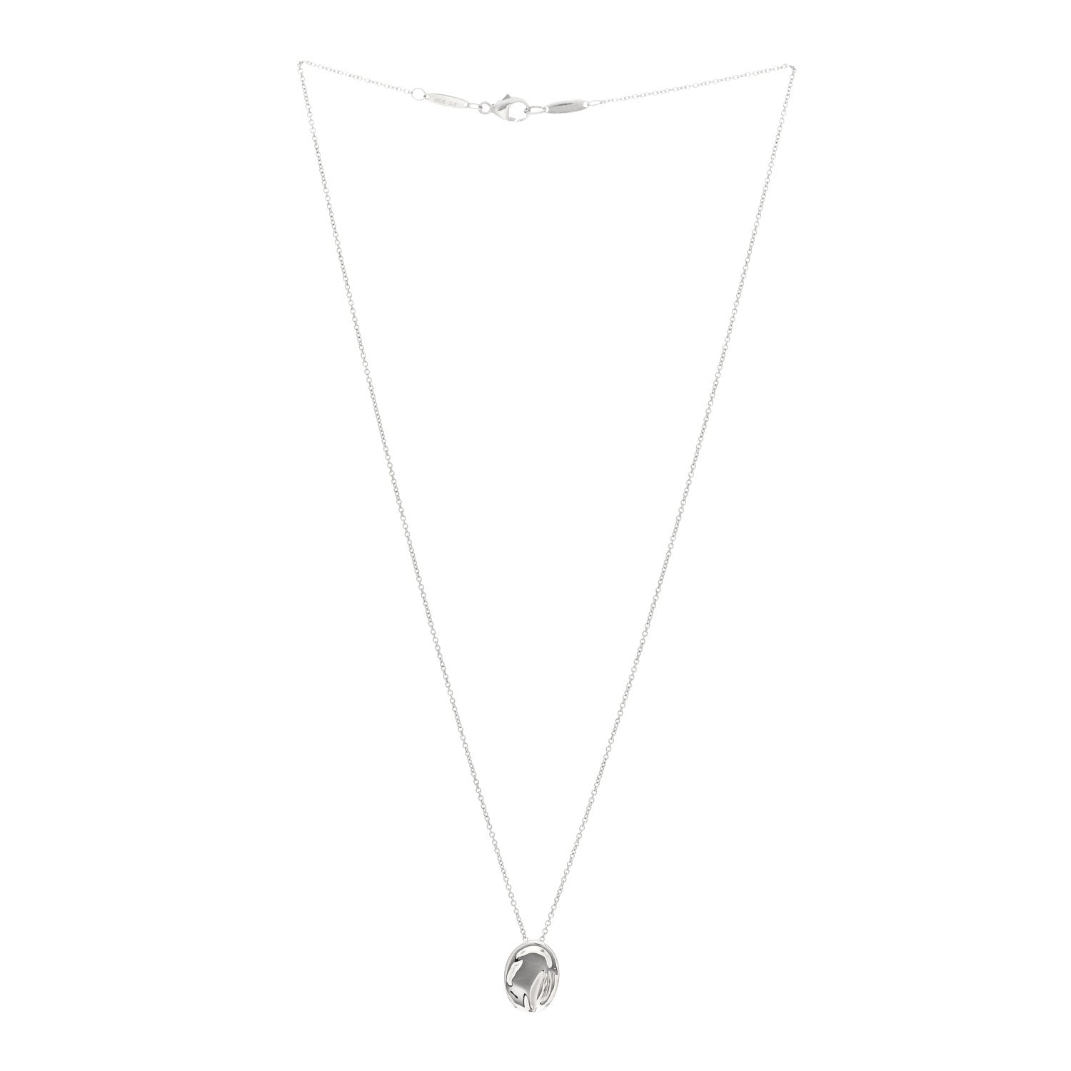 Tiffany Platinum Elsa Peretti Cancer Zodiac Pendant Necklace 3 of 4