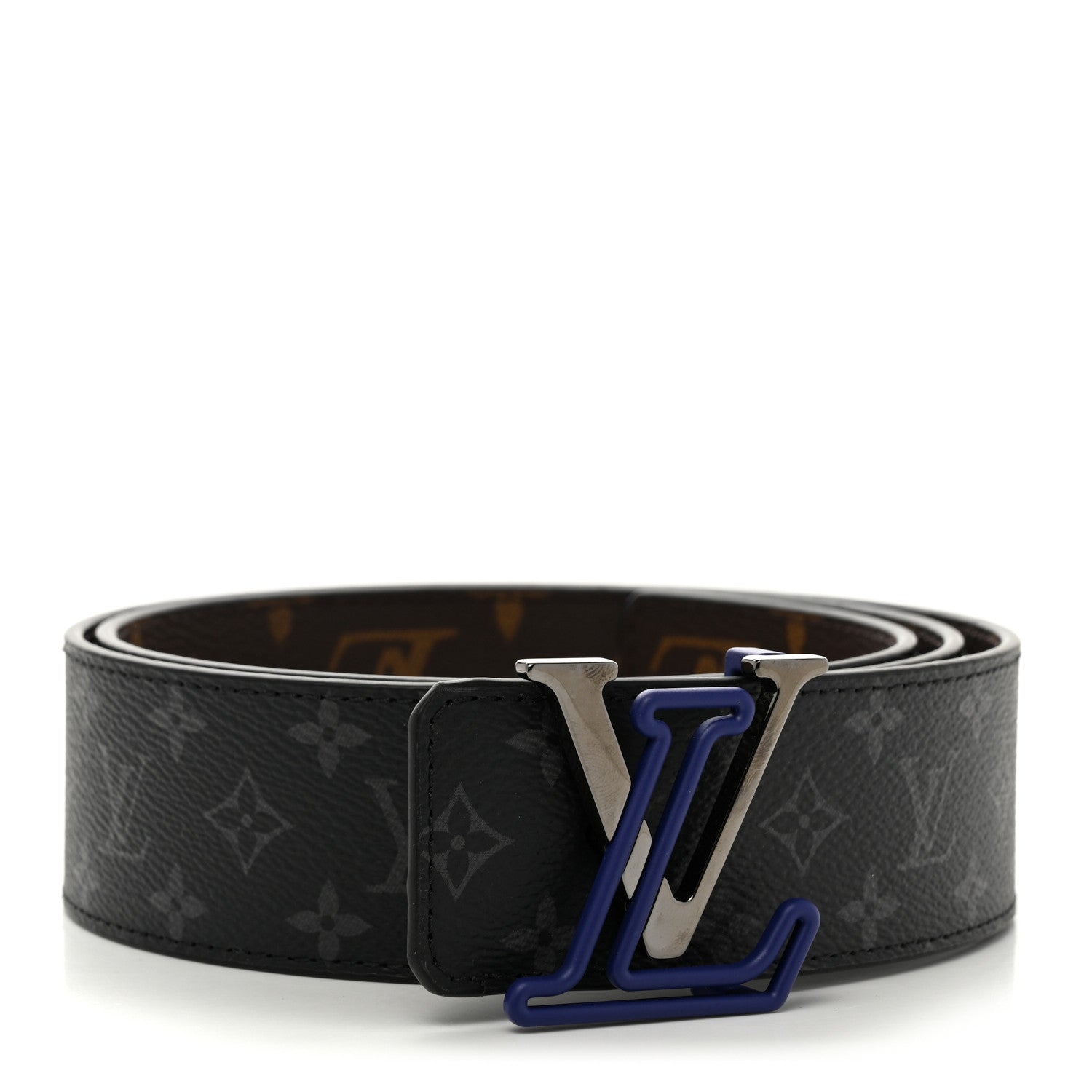 Louis Vuitton Monogram Eclipse 40mm LV Line Reversible Belt 85 34 1 of 8
