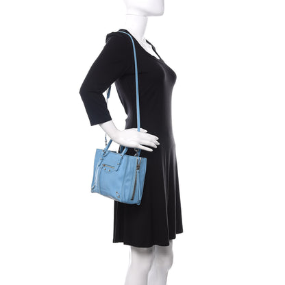 Balenciaga Supple Calfskin Papier Mini A4 Zip Around Tote Bleu Azur Clair 2 of 11