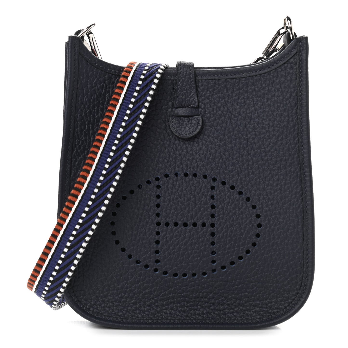 Taurillon Clemence Amazone Sangle Cavale Evelyne TPM Bleu Nuit Bleu Encre Cuivre