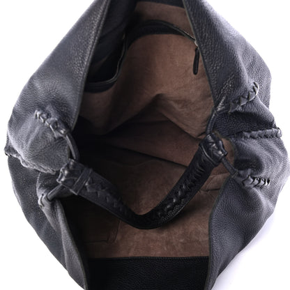Bottega Veneta Washed Cervo Deerskin Large Hobo Black 4 of 4
