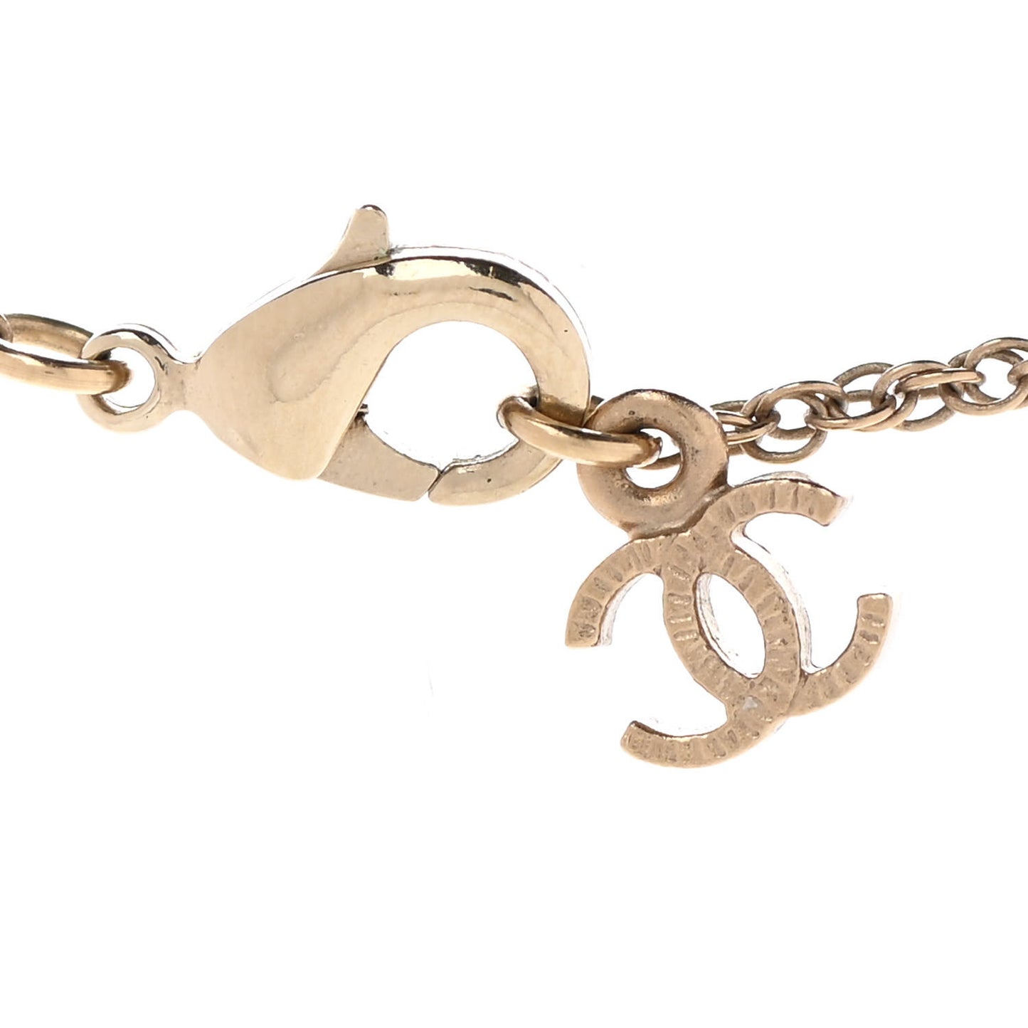 Pearl CC Round Necklace Gold