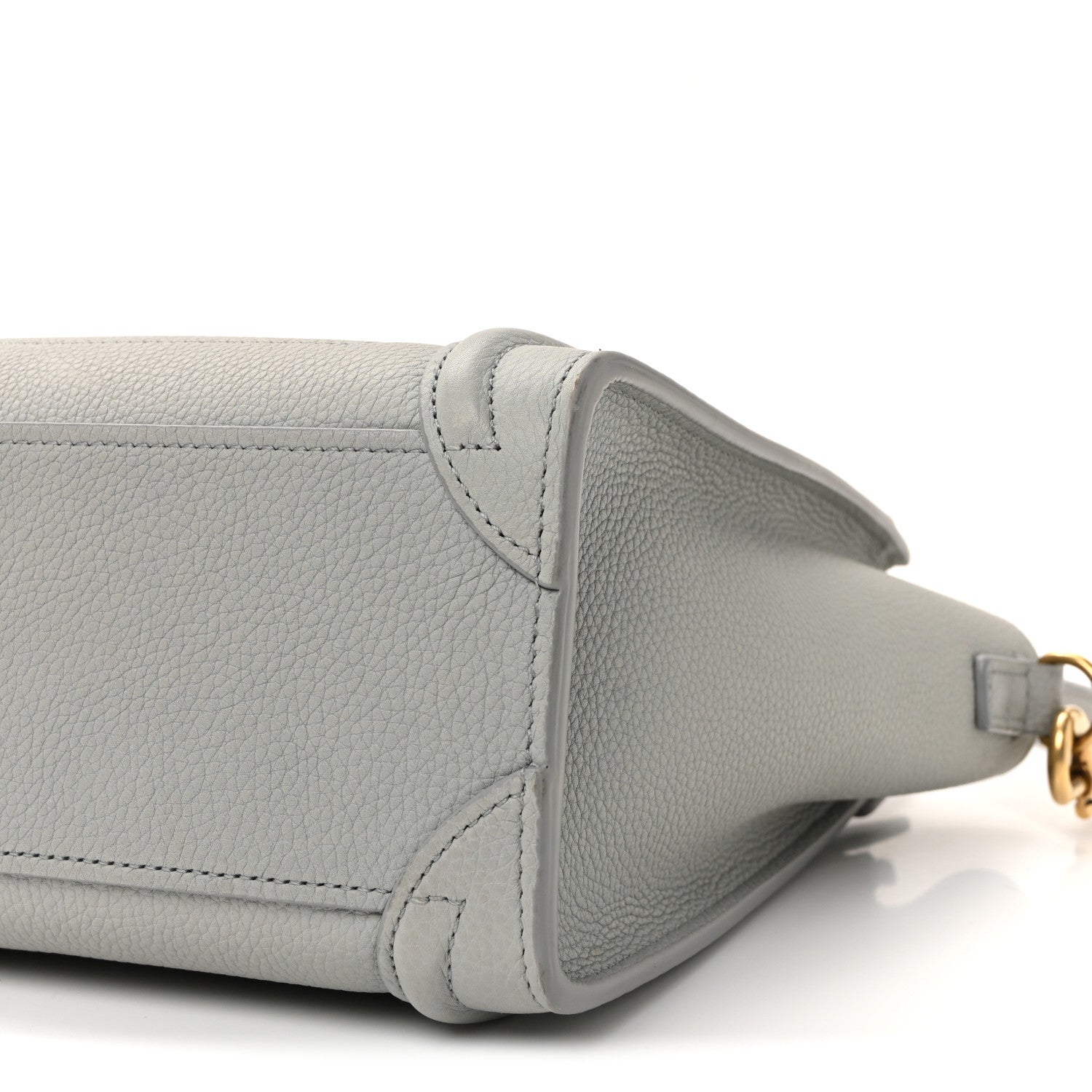 Celine Drummed Calfskin Nano Luggage Pearl Blue 1811017 – FASHIONPHILE