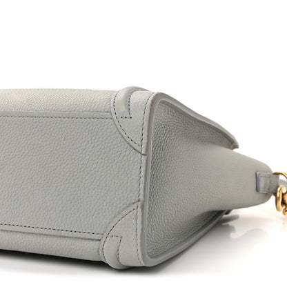 Celine Drummed Calfskin Nano Luggage Pearl Blue 10 of 10