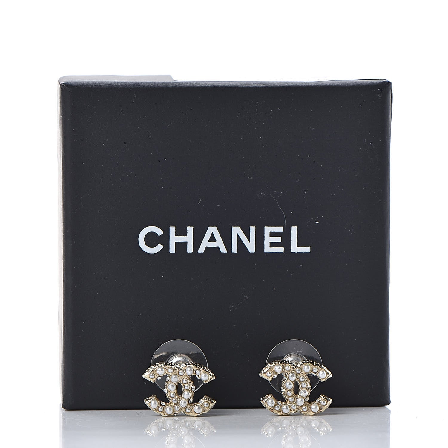 Chanel Pearl Crystal CC Earrings Gold 5 of 5
