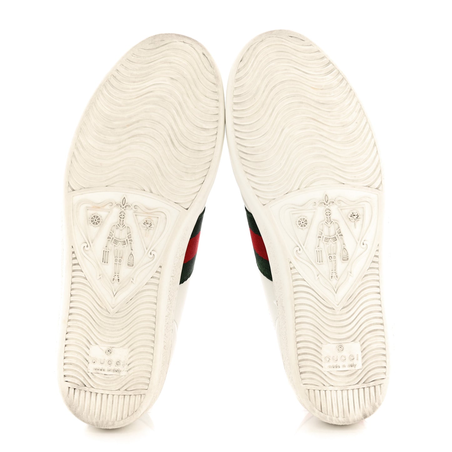 Calfskin Ayers Bee Embroidered Womens Ace Sneakers 35 White Green