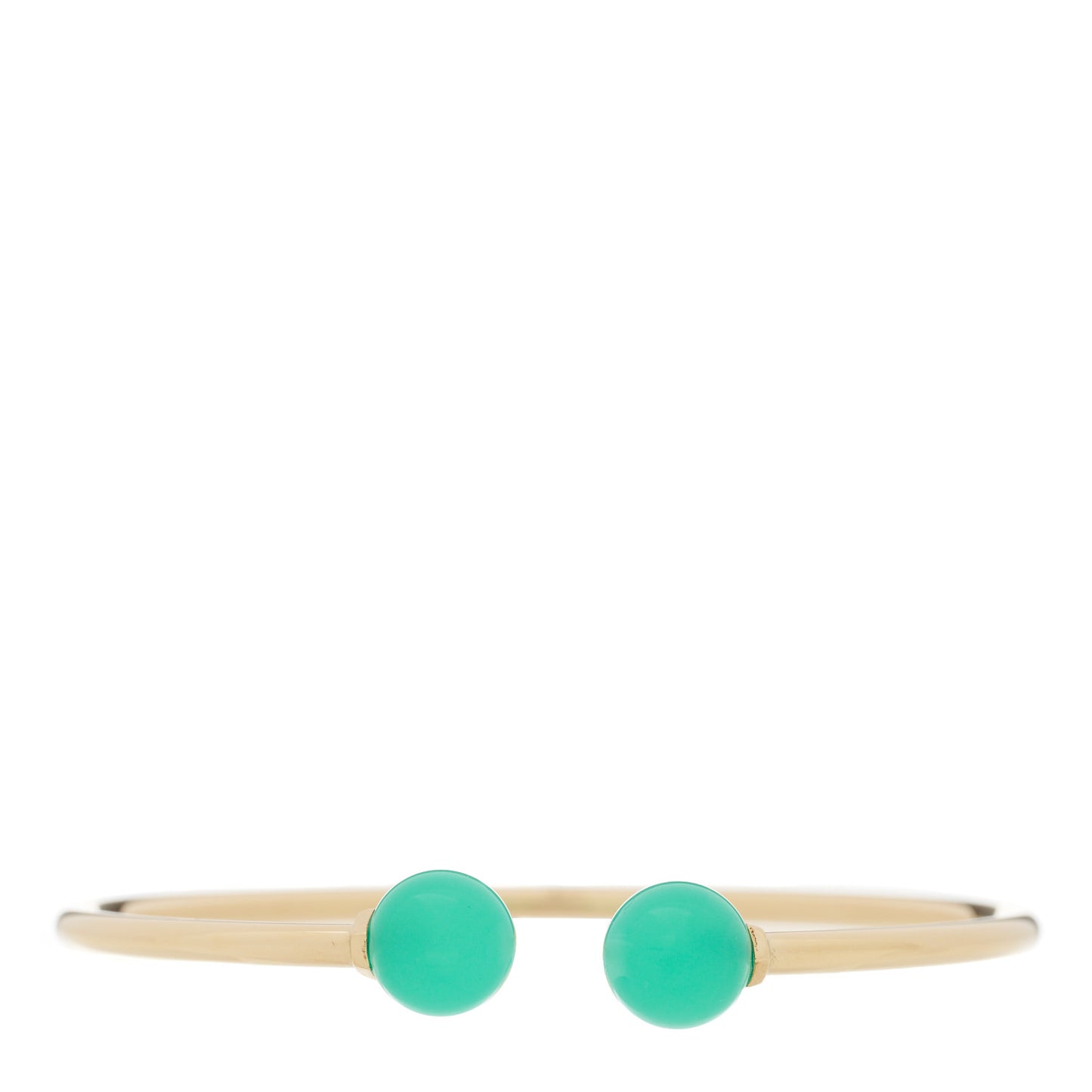 18K Yellow Gold Chrysoprase 8mm HardWear Ball Wire Bracelet