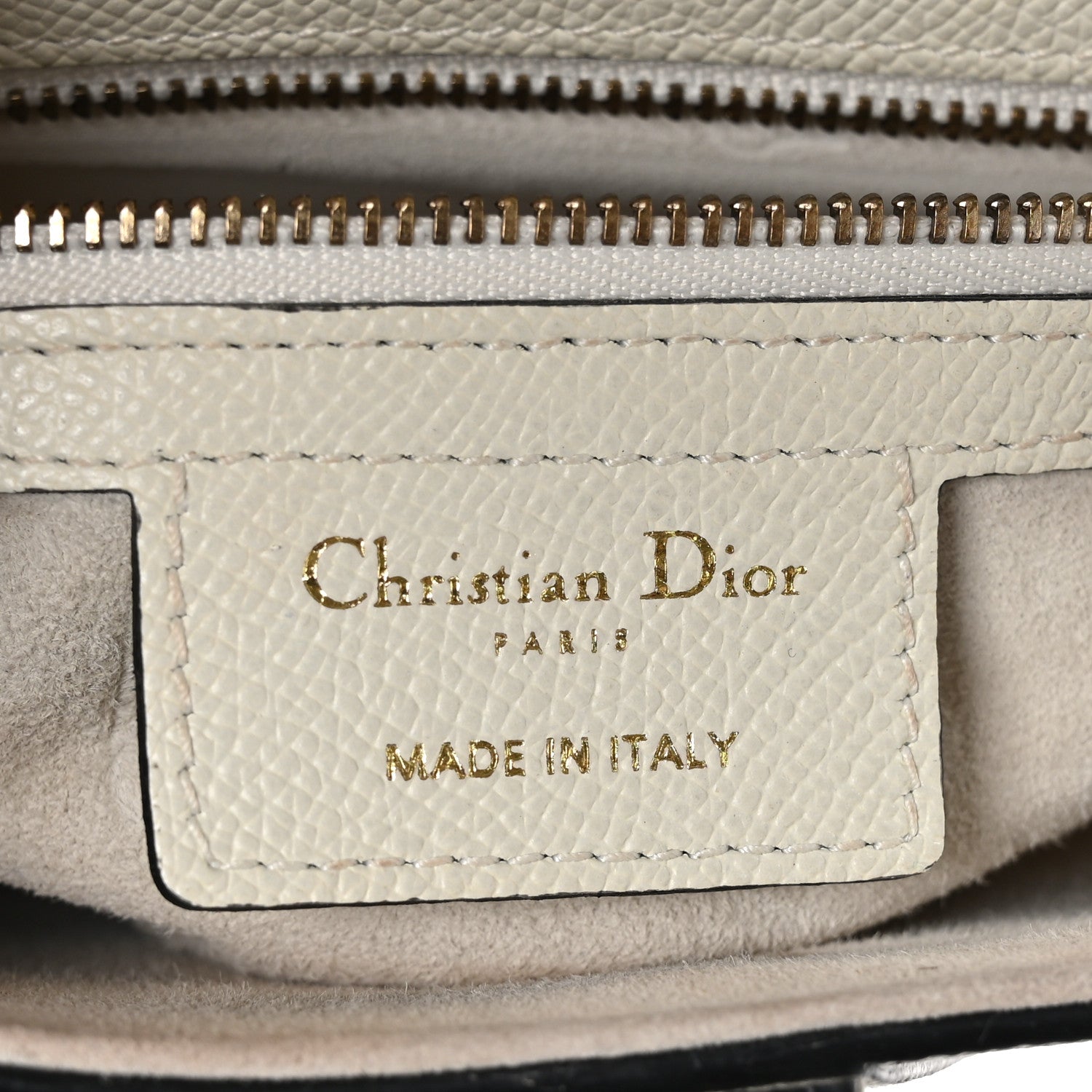 Christian Dior Grained Calfskin Saddle Bag With Strap Latte 6 of 10