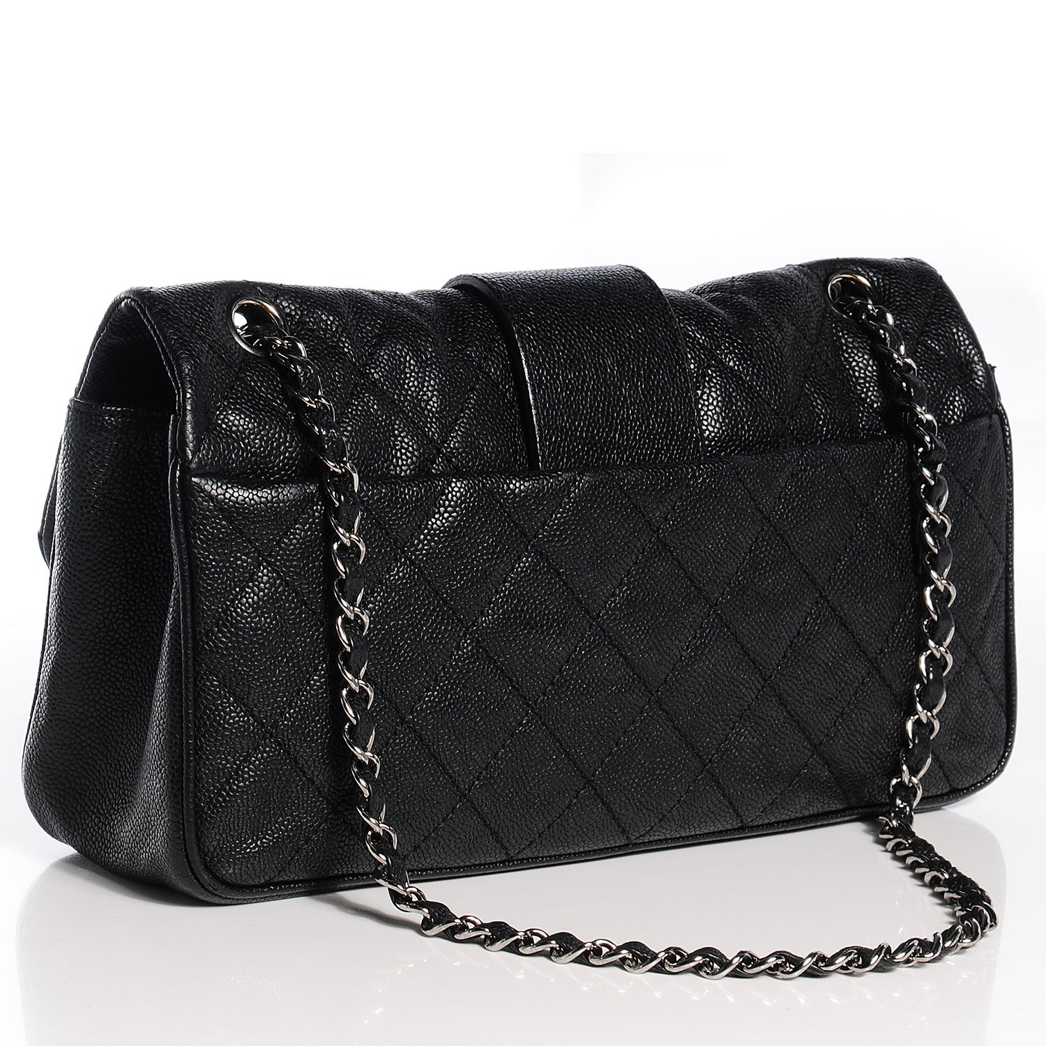 Chanel Caviar Jumbo Mademoiselle Flap Black 3 of 9