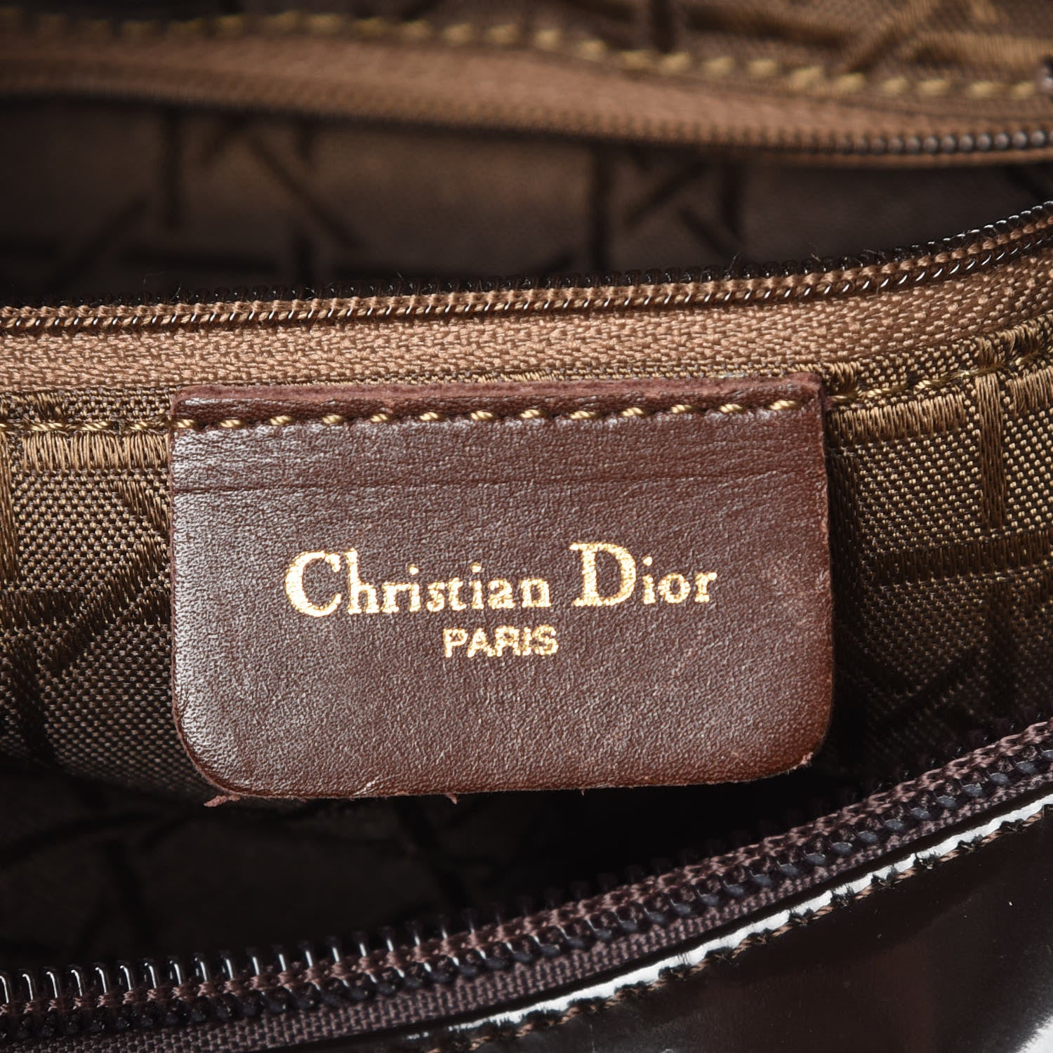 Christian Dior Patent Medium Lady Dior Dark Brown 8 of 9