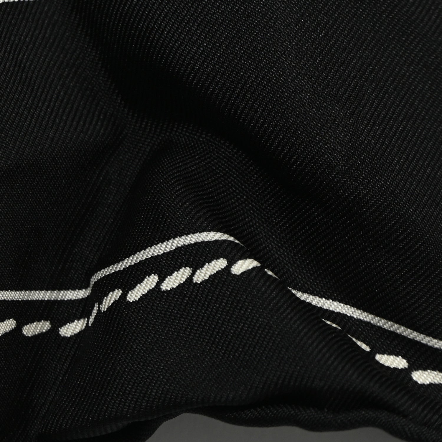 Hermes Silk Projets Carres Scarf 90 Black White 5 of 7