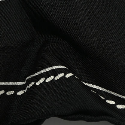Hermes Silk Projets Carres Scarf 90 Black White 5 of 7