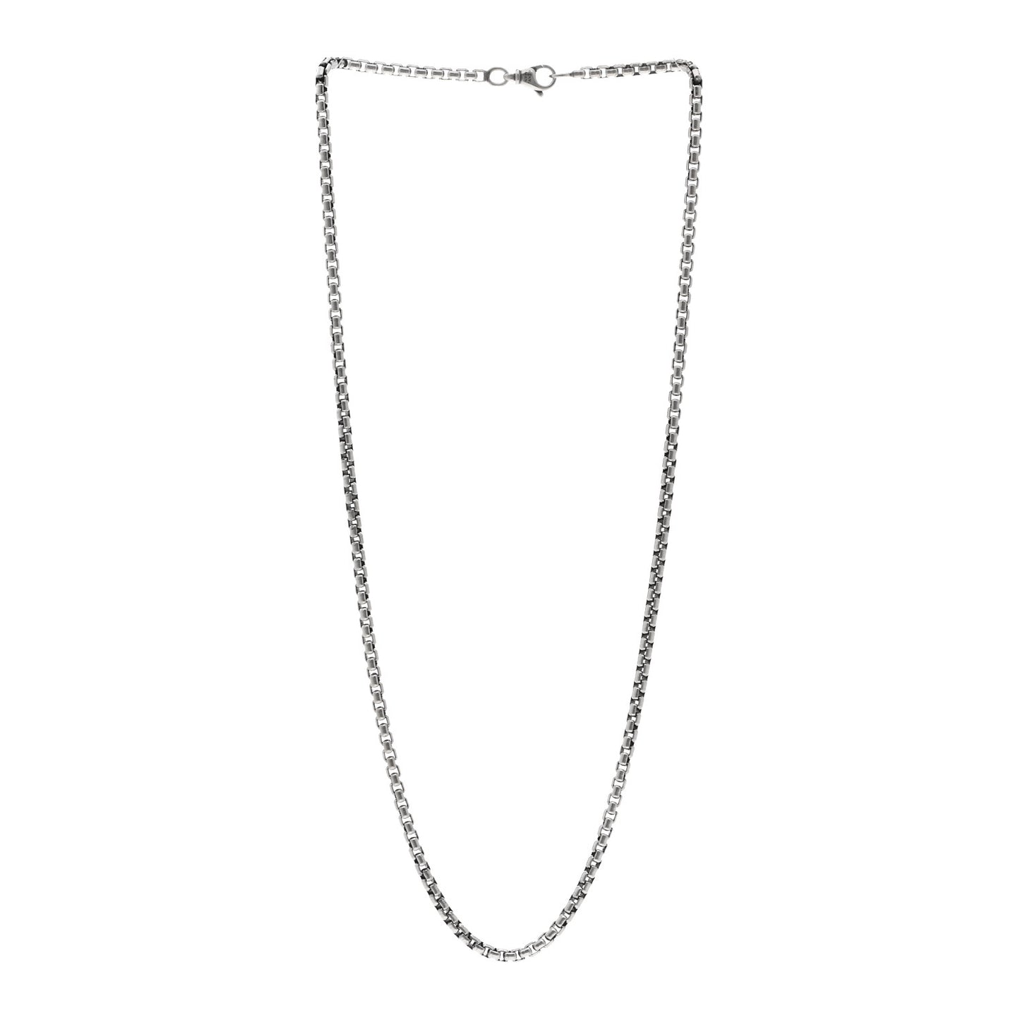 Sterling Silver 2.7mm Small Box Chain Necklace 22"