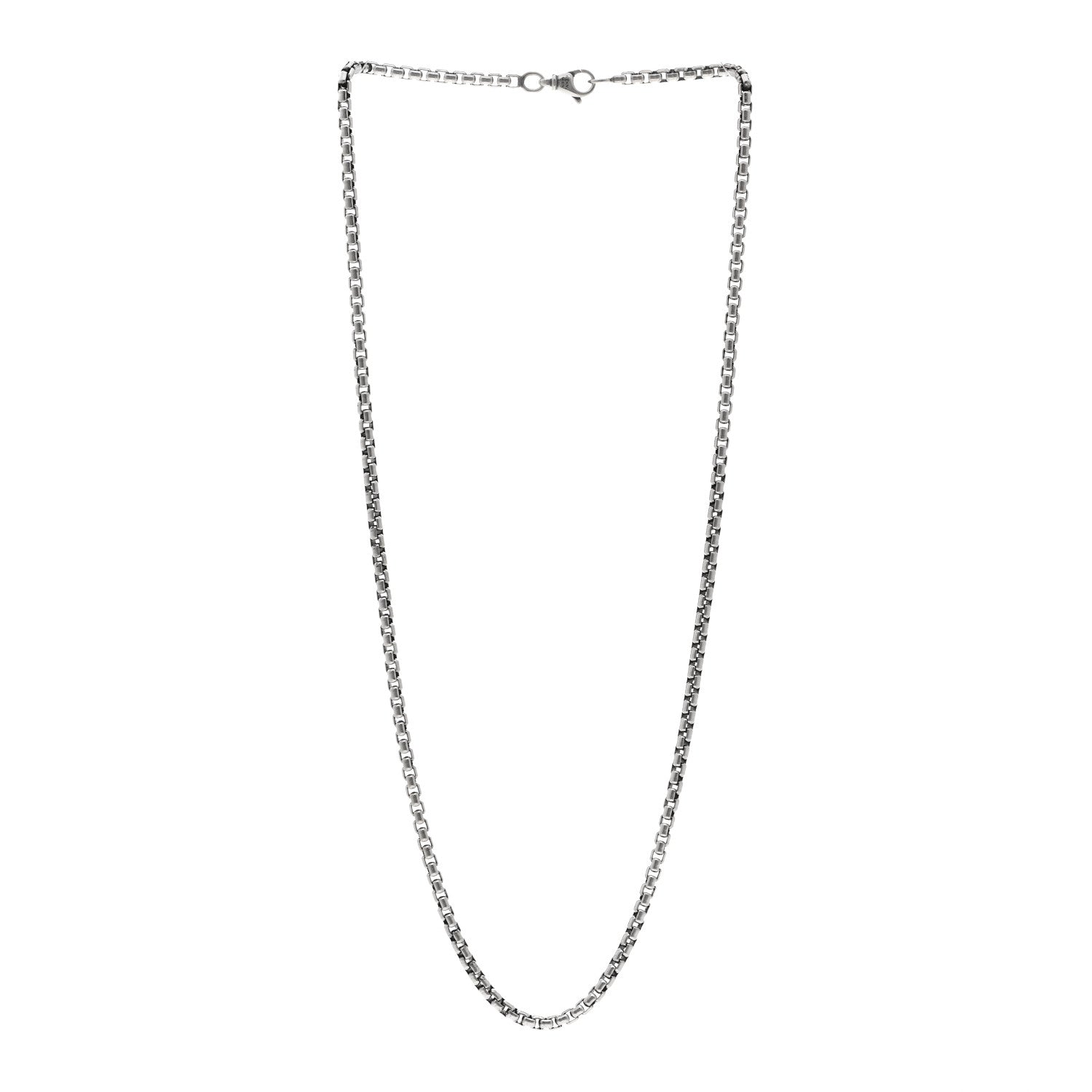 David Yurman Sterling Silver 2.7mm Small Box Chain Necklace 22" 3 of 4