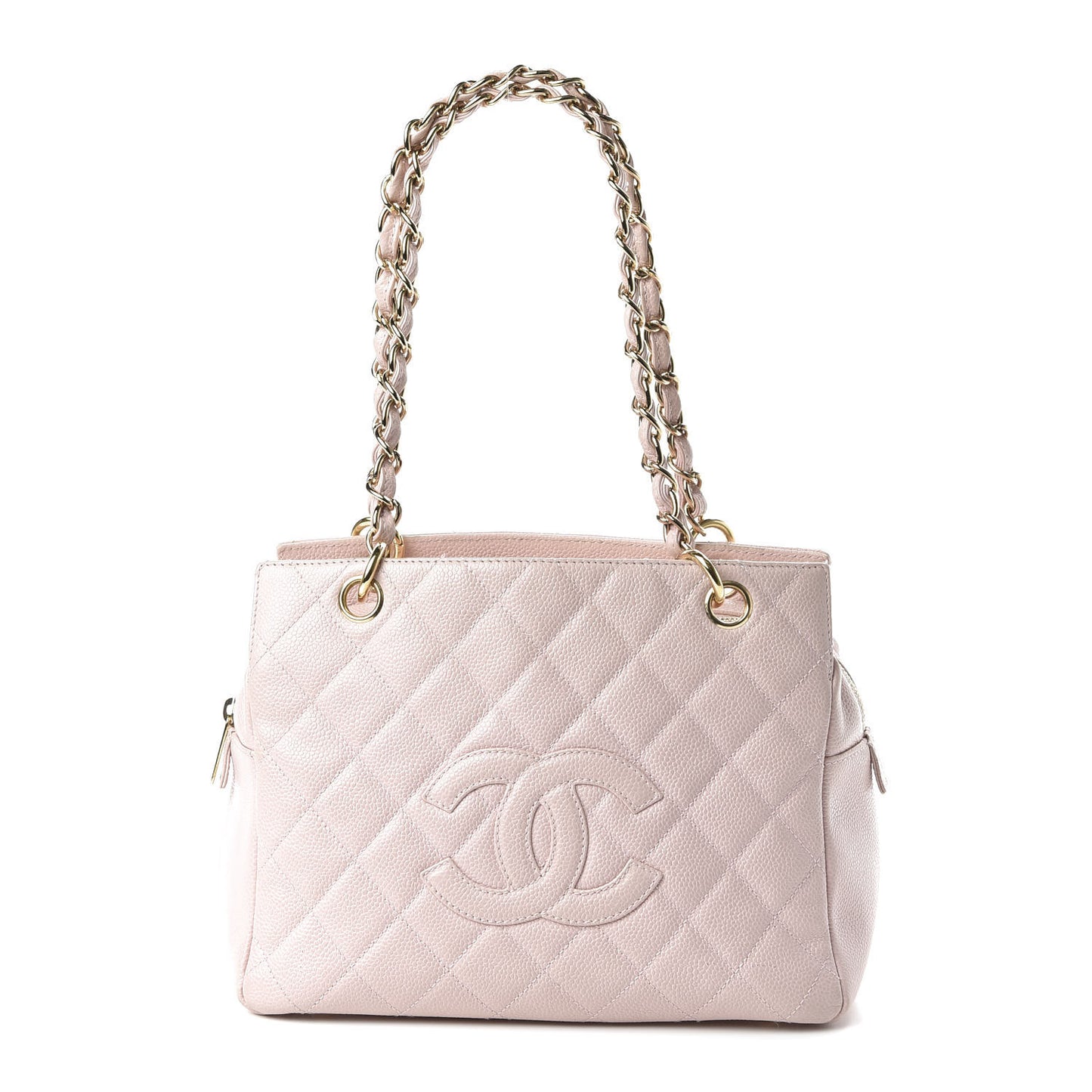 Caviar Quilted Petit Timeless Shopping Tote PTT Pink