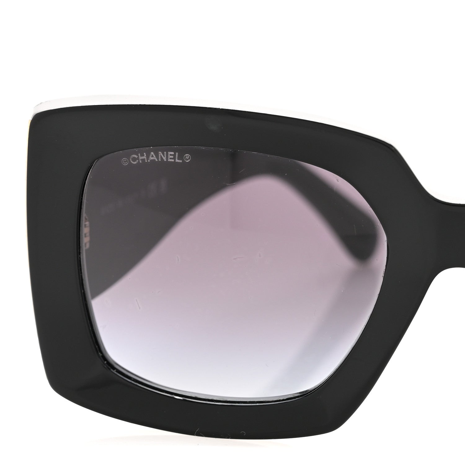 Chanel Acetate Rectangle Sunglasses 5435 Black 8 of 9