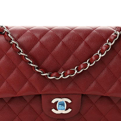 Chanel Caviar Quilted Medium Double Flap Dark Red 7 of 10