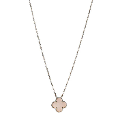 Van Cleef & Arpels 18K Yellow Gold Mother of Pearl Vintage Alhambra Pendant Necklace 1 of 7