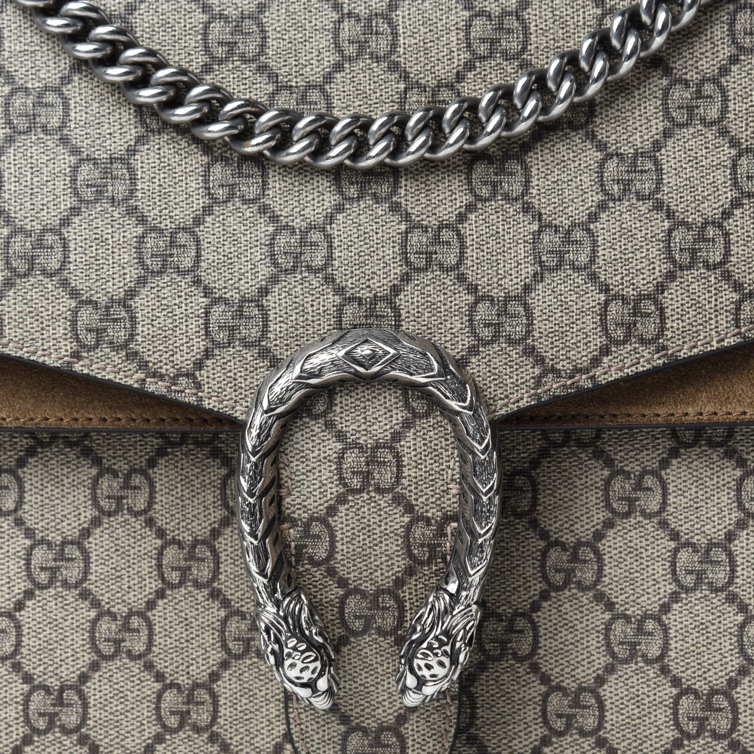 Gucci GG Supreme Monogram Medium Dionysus Shoulder Bag Taupe 13 of 13