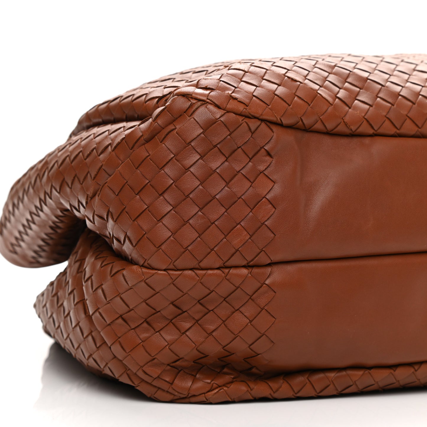 Nappa Intrecciato Large Campana Hobo Rust