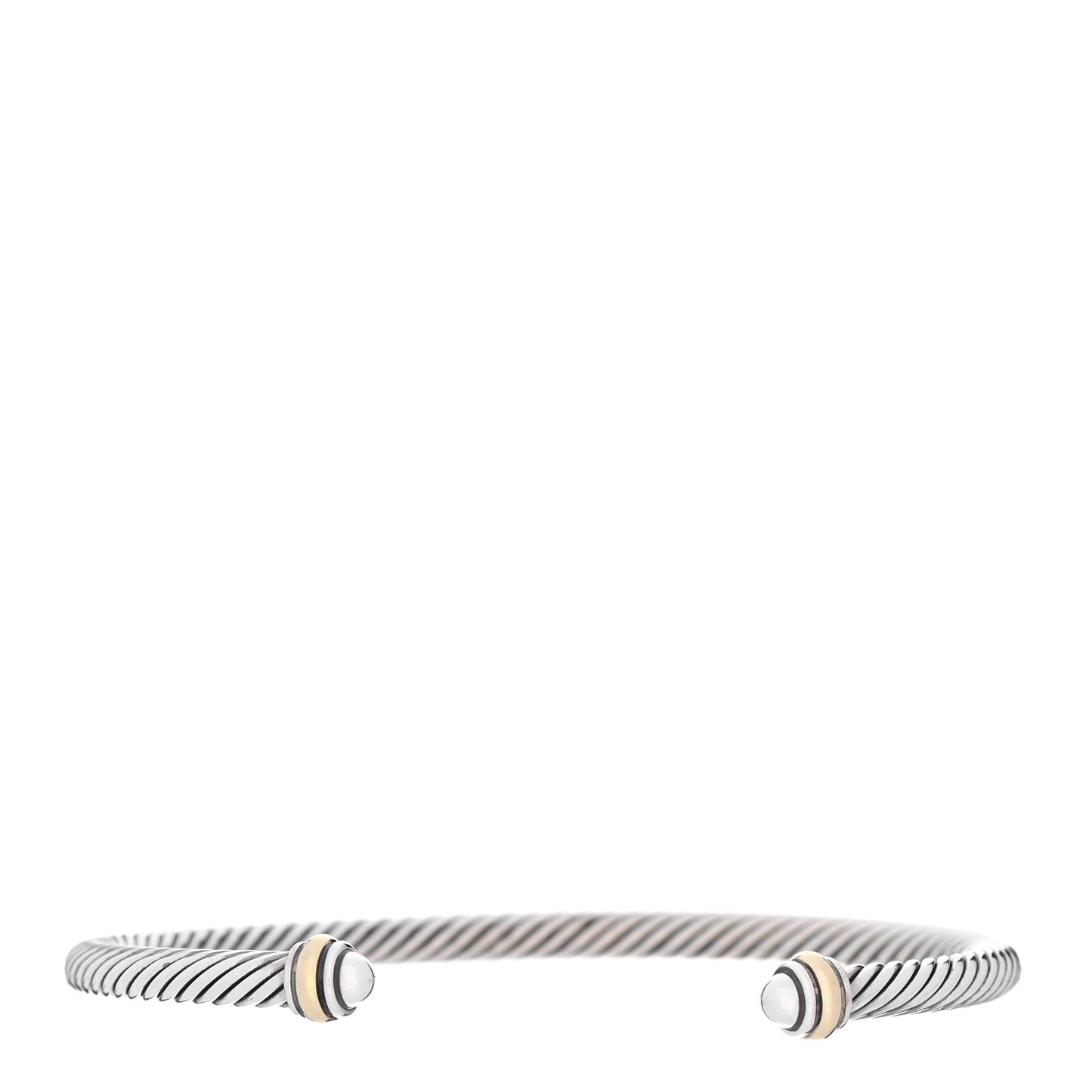 Sterling Silver 18K Yellow Gold 4mm Cable Classics Bracelet