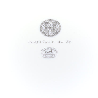 Hermes Porcelain Mosaique Au 24 Sushi Plate Platine 3 of 5