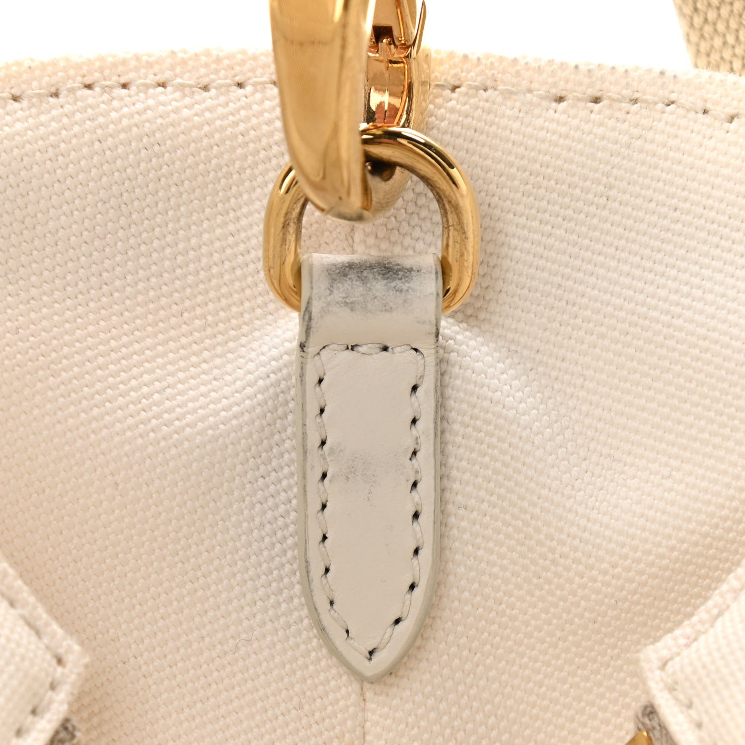 Prada Wicker Canvas Shoulder Bag White 14 of 41