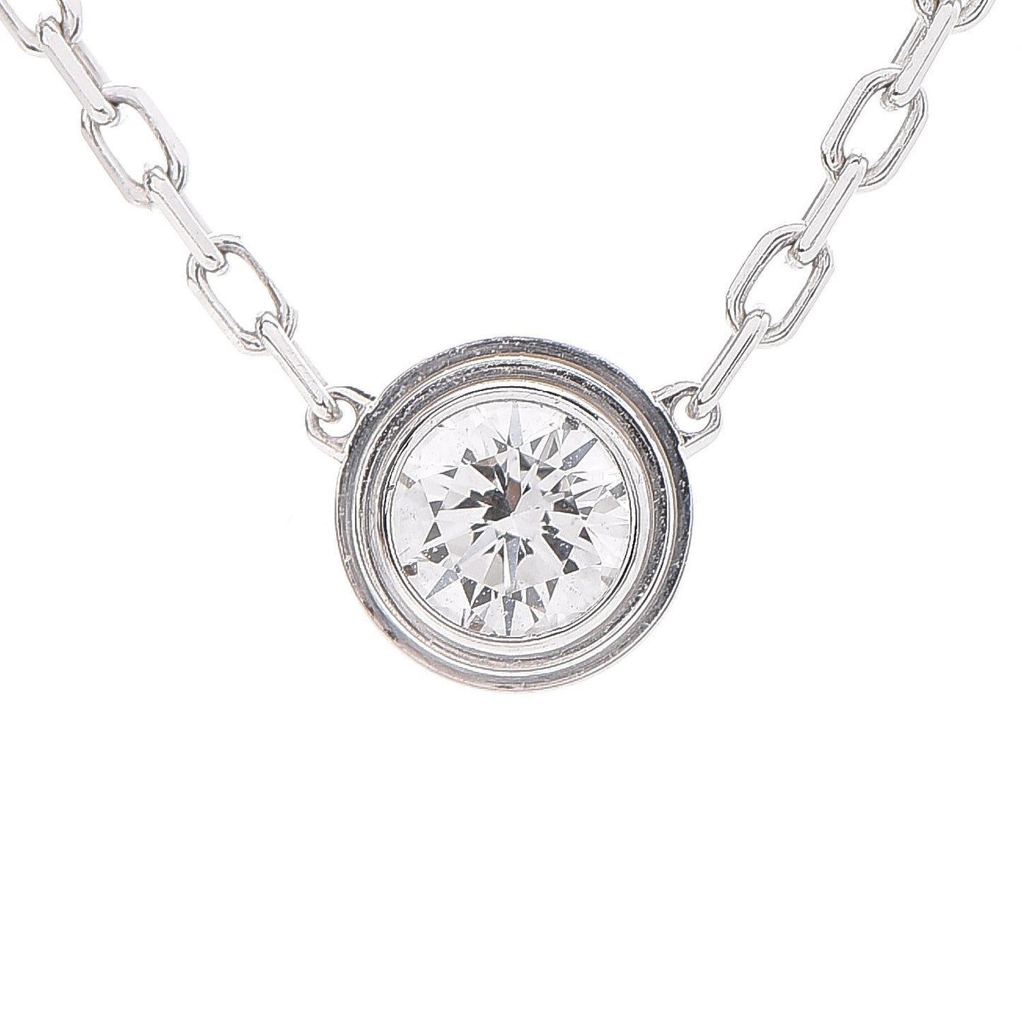 18K White Gold Diamond LM D'Amour Pendant Necklace