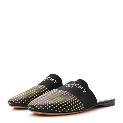 Givenchy Calfskin Studded Bedford Logo Mule Slides 36 Black 3 of 8