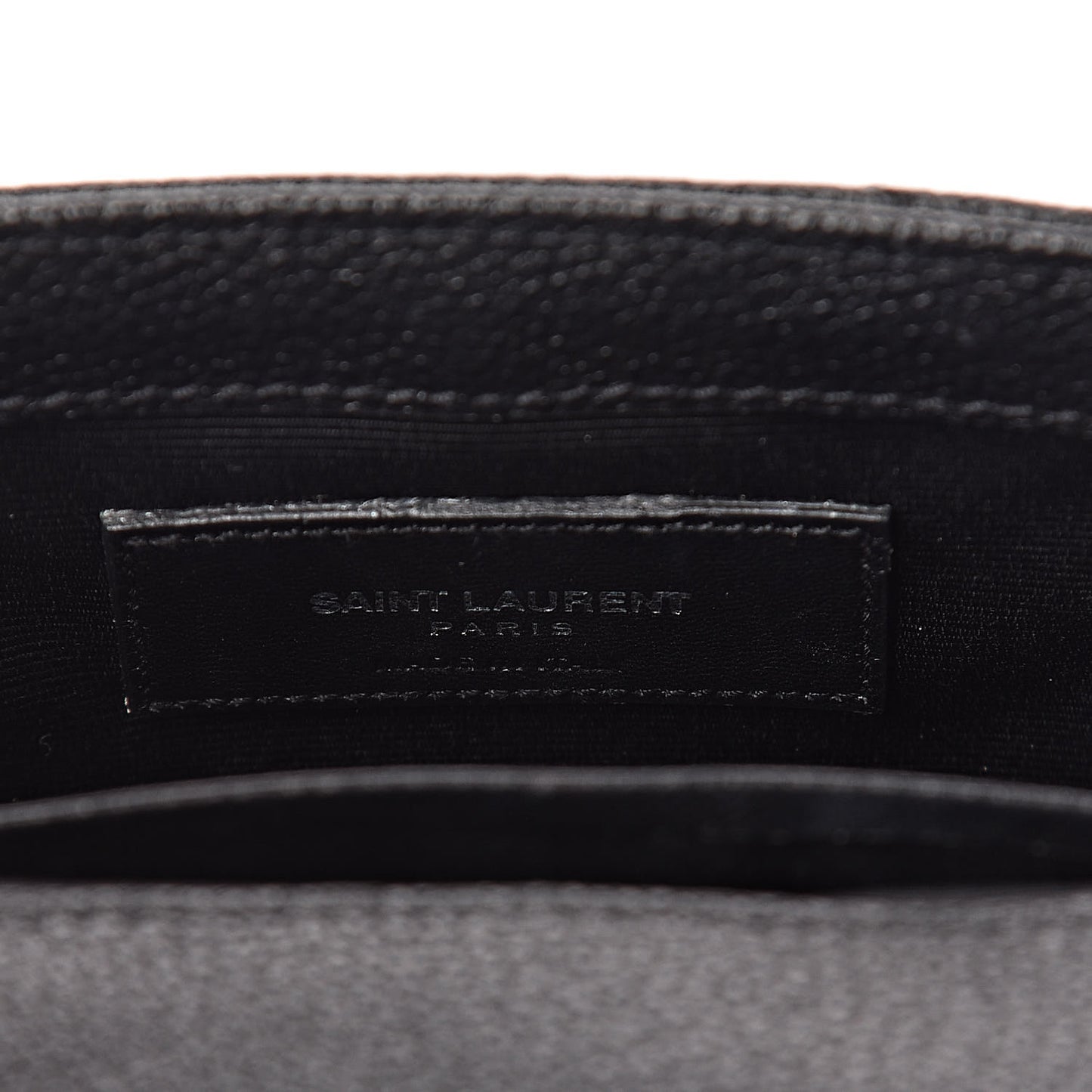 Grained Calfskin Matelasse Chevron Classic Monogram Baby Chain Bag Black