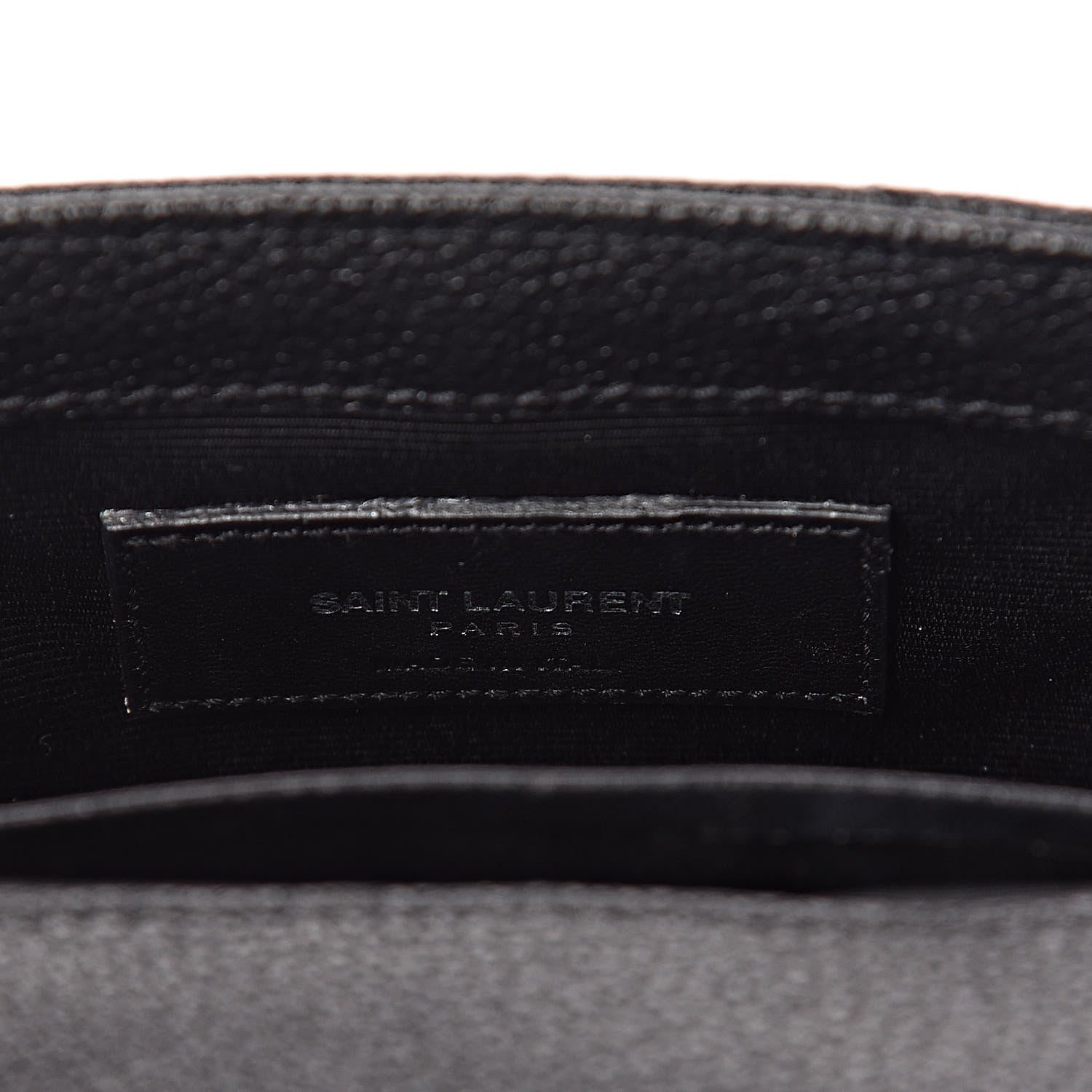 Saint Laurent Grained Calfskin Matelasse Chevron Classic Monogram Baby Chain Bag Black 6 of 9