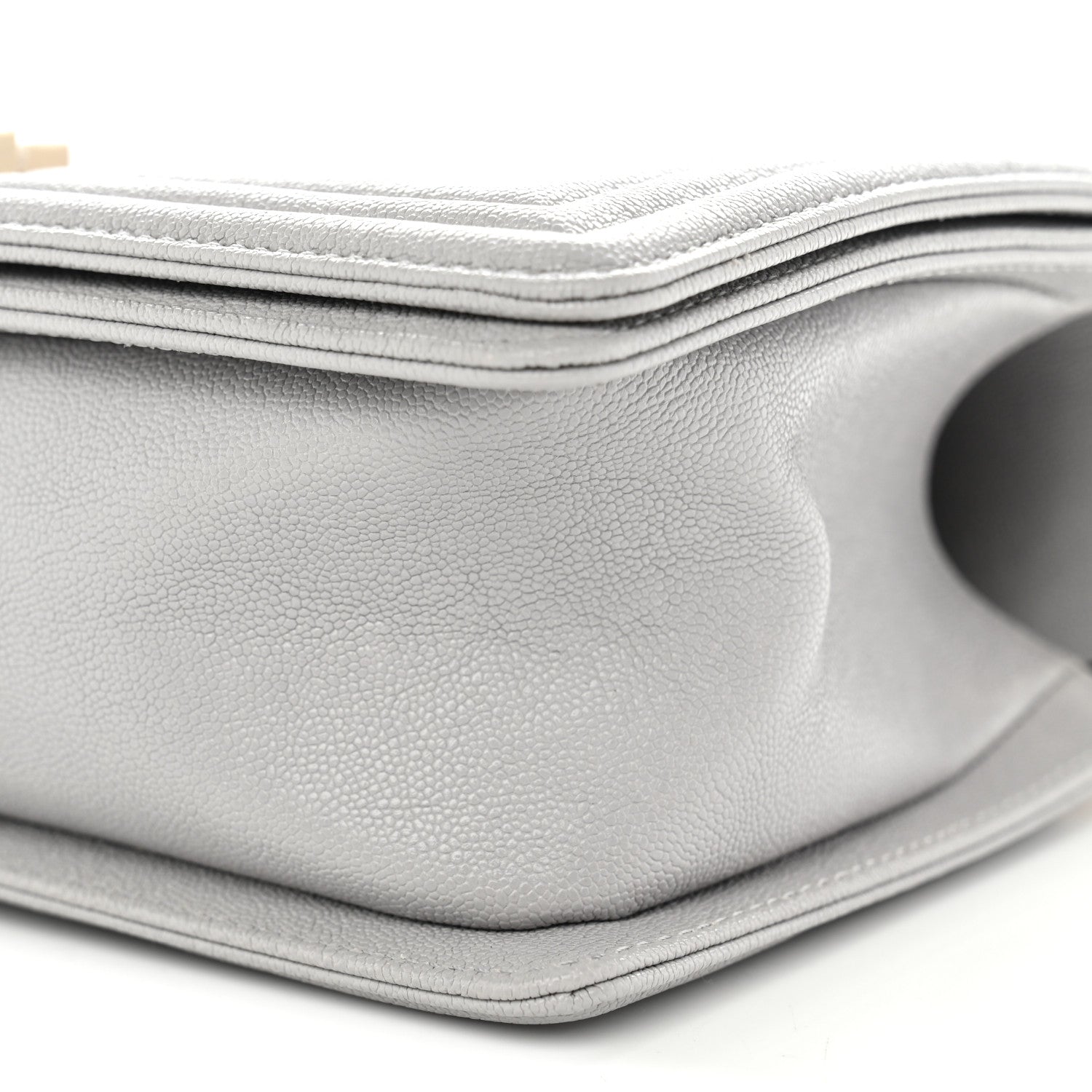 Chanel Caviar Quilted Medium Boy Flap Light Grey 10 of 11
