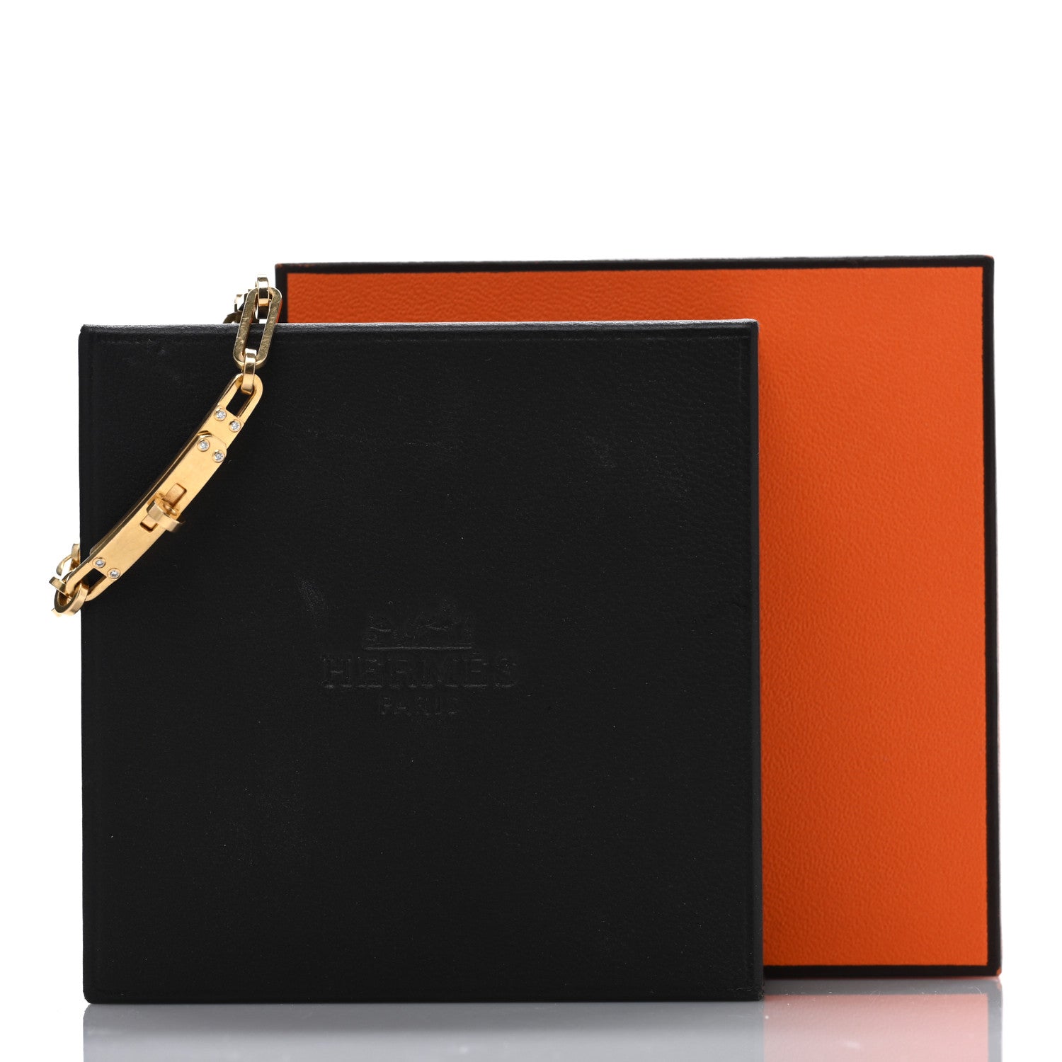 Hermes 18K Yellow Gold Diamond PM Kelly Chaine Bracelet SH 4 of 4