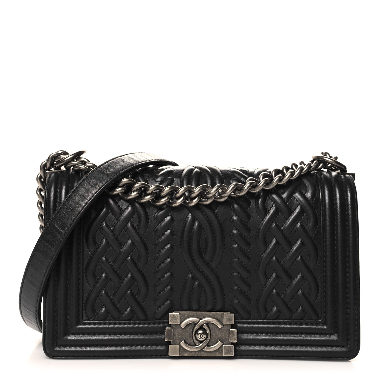 Lambskin Medium Celtic Boy Flap Black