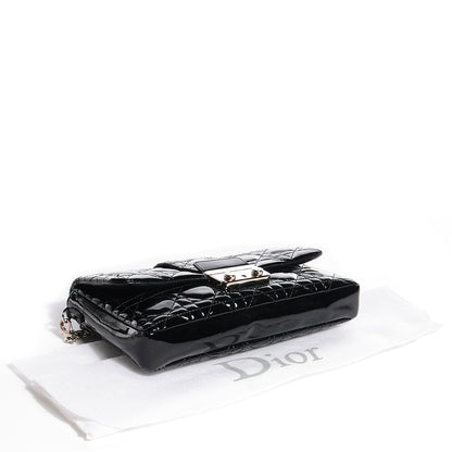 Christian Dior Patent Cannage New Lock Pouch Black 4 of 7