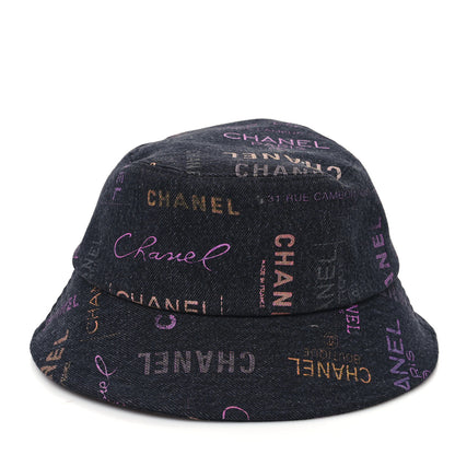 Chanel Denim Mood Cloche Bucket Hat M Black 5 of 8