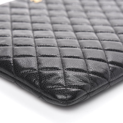 Chanel Caviar Quilted Large Cosmetic Case Black 8 of 10