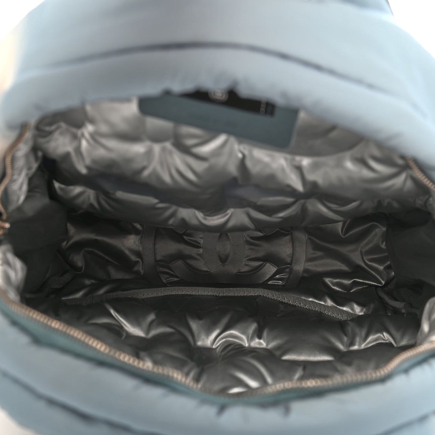 Nylon Embossed Small Doudoune Backpack Black Blue White