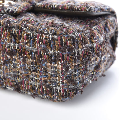 Chanel Tweed Quilted Mini Rectangular Flap Beige 6 of 9