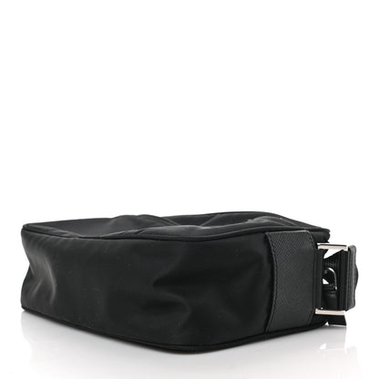 Prada Re-Nylon Vela Saffiano Pocket Double Zip Shoulder Bag Black 8 of 8