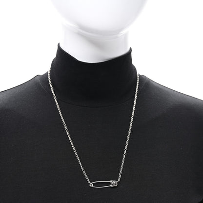 Chrome Hearts Sterling Silver Safety Pin Pendant Necklace 2 of 4